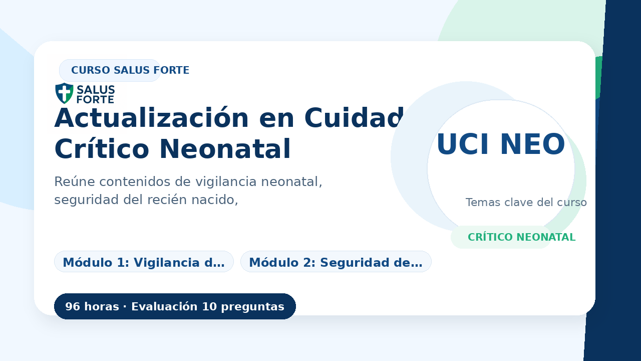 Actualización en Cuidado Crítico Neonatal
