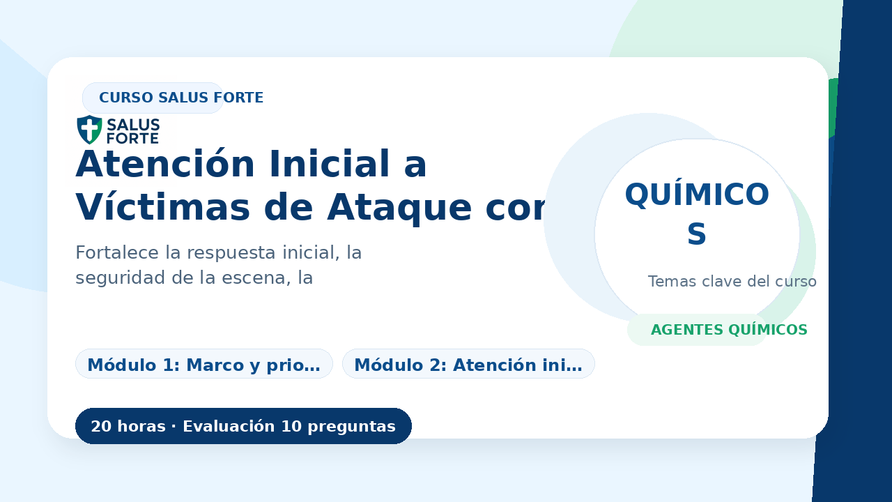 Atención Inicial a Víctimas de Ataque con Agentes Químicos