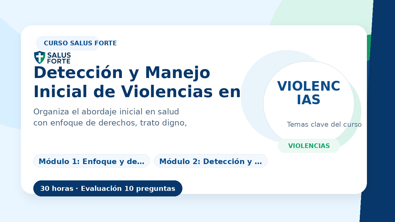 Detección y Manejo Inicial de Violencias en el Entorno de Salud