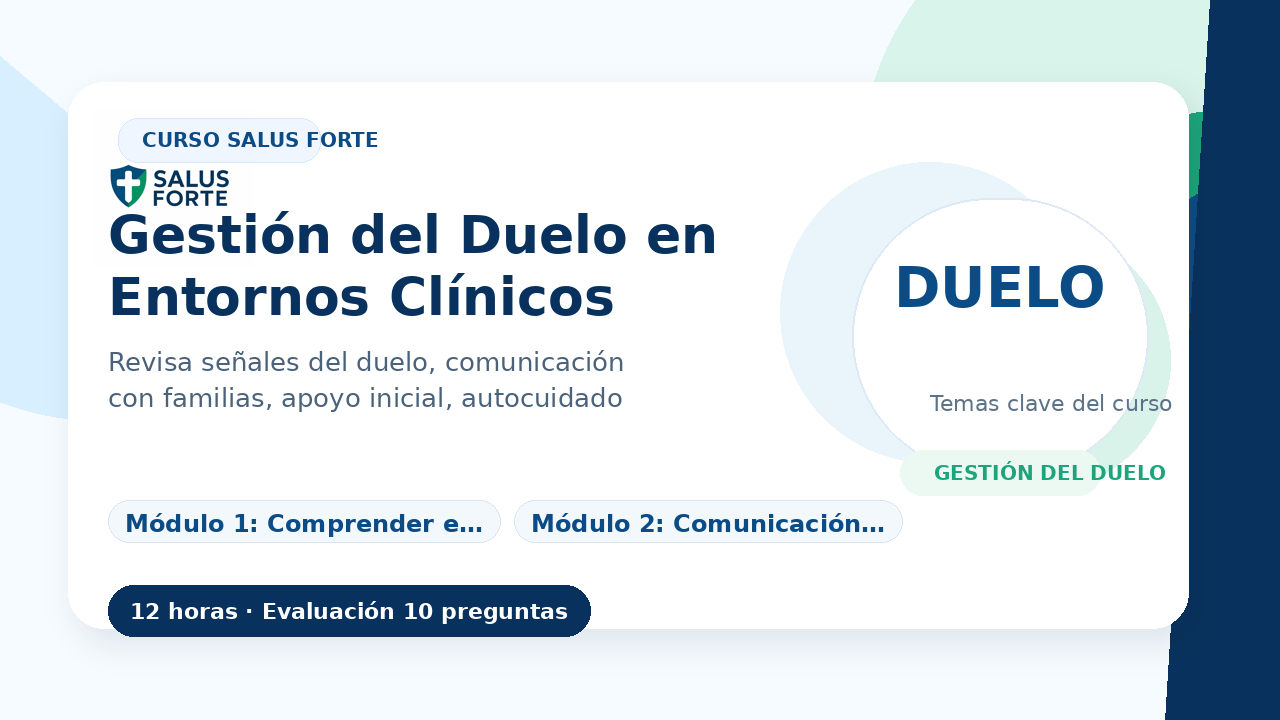 Gestión del Duelo en Entornos Clínicos